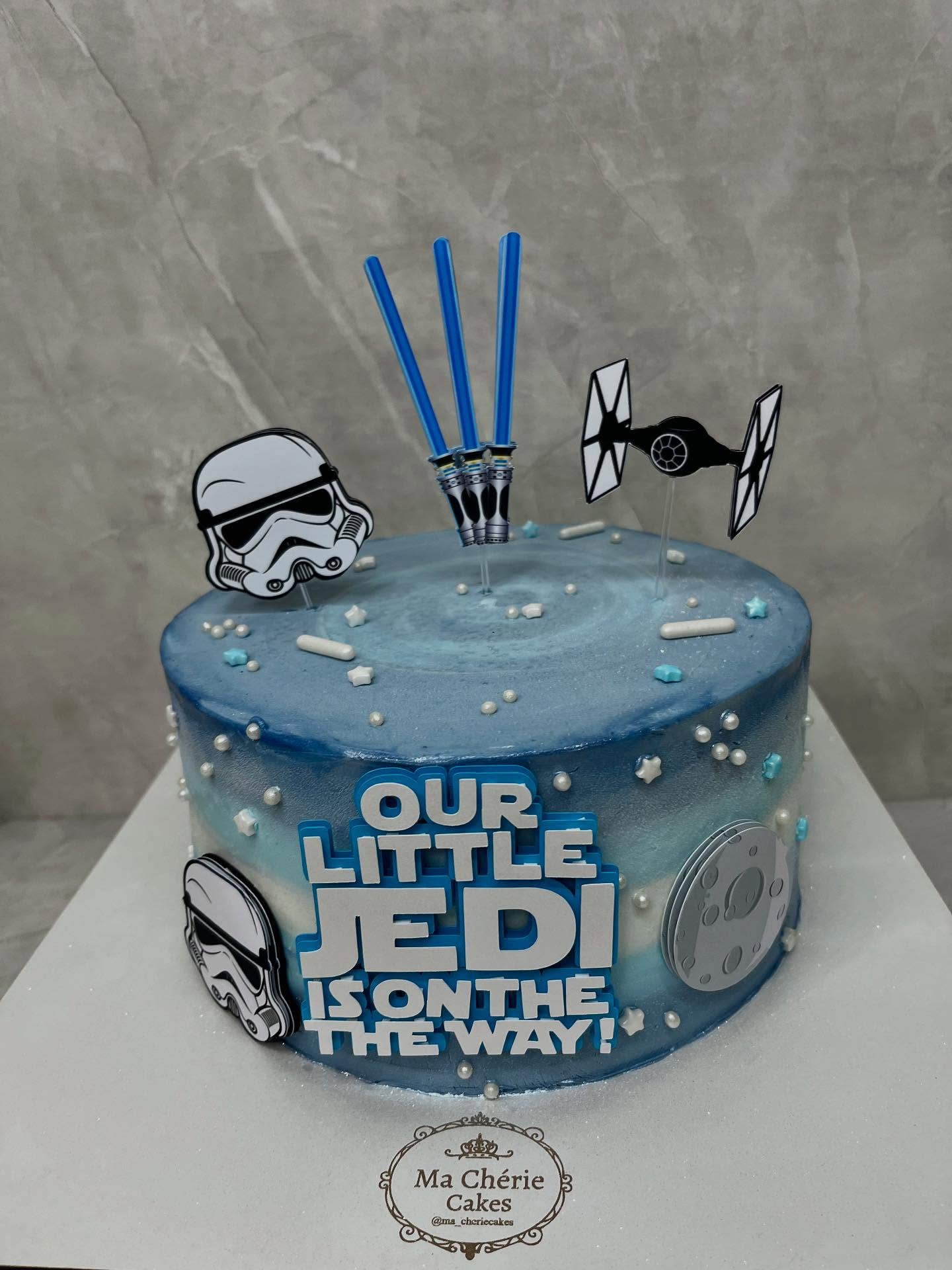 Torta Baby Shower Star Wars - Our Little Jedi