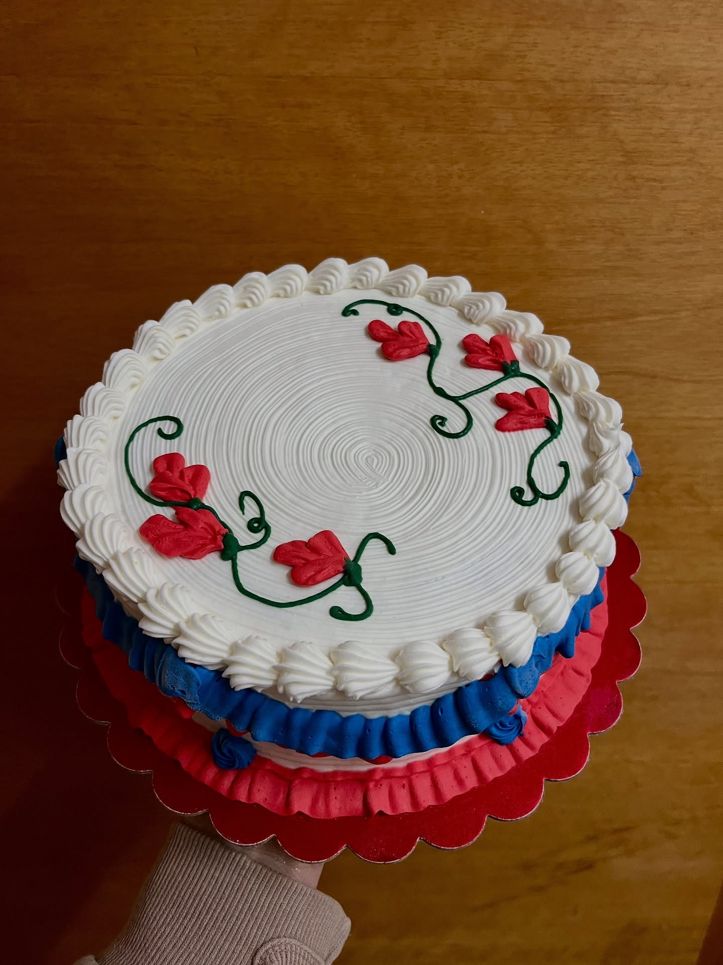 Torta con copihues decoración fiestas patrias